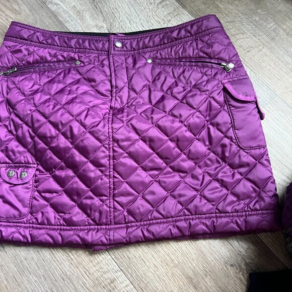 ATHLETA quilted mini skirt purple size 8 - Picture 2 of 8